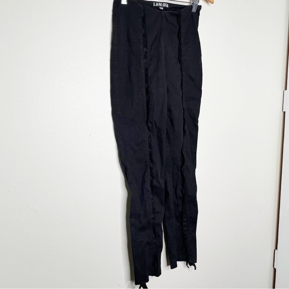 I.Am.Gia Black Lace V Front Stretch Pants Size XXS - Picture 2 of 8